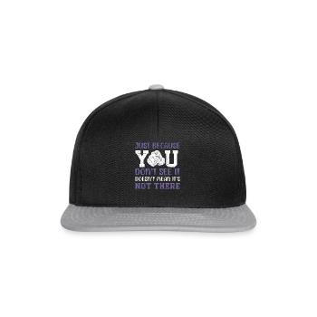Lupus Bewusstsein Purple Ribbon Autoimmunkrankheit - Snapback Cap - Schwarz/Grau - Vorne