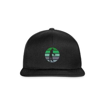 Vintage Arrosage Plante Jardinier Jardinage - Casquette snapback - noir/noir - Devant