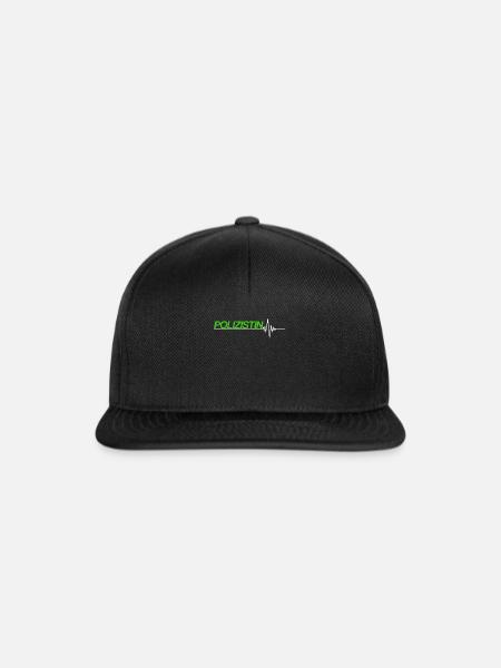 Polizistin - Snapback Cap - Schwarz/Schwarz