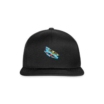 Boating Boat Kayaking Kayak Pontoon Lake Summer - Snapback Cap - Schwarz/Schwarz - Vorne