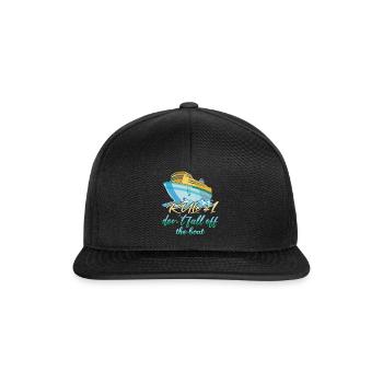 Don't Fall Boat Kayak Pontoon Boating Summer - Snapback Cap - Schwarz/Schwarz - Vorne