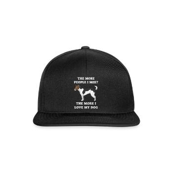 The More People I Meet The More I Like My Dog - Snapback Cap - black/black - Front