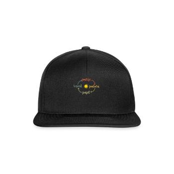 Vintage Sun Beach 2022 Tropical Hello Summer - Snapback Cap - Schwarz/Schwarz - Vorne
