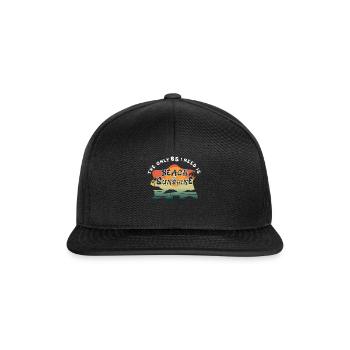 Beach And Sunshine Tropical Hello Summer 2022 - Snapback Cap - Schwarz/Schwarz - Vorne