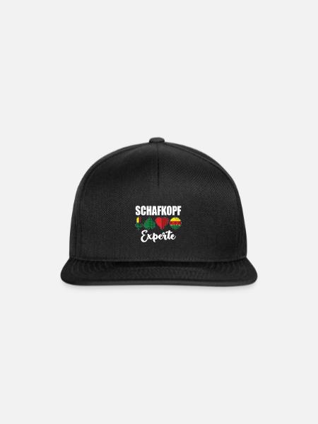 Schafkopf Experte Schafkopfkarten Bayern Watten - Snapback Cap - Schwarz/Schwarz