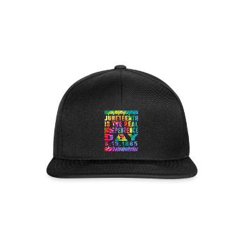Juneteenth Shirt, BLM, Afro Femmes, Mélanine, Is - Casquette snapback - noir/noir - Devant