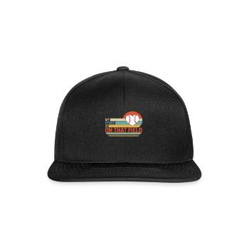 Baseball Shirt, My Heart Is On The Field Vintage, - Snapback Cap - black/black - Front