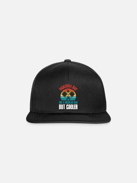 Pickleball Dad Pickleball Geschenk - Snapback Cap - Schwarz/Schwarz