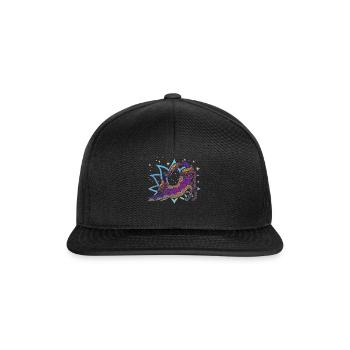 Namaste Animal Meditation Mandala Cat Yoga - Snapback Cap - black/black - Front