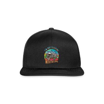 Namaste Animal Méditation Mandala Sommeil Paresseux Yoga - Casquette snapback - noir/noir - Devant
