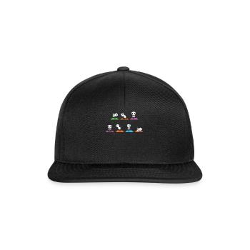 Zen Namaste Animal Meditation Kawaii Panda Yoga - Snapback Cap - black/black - Front