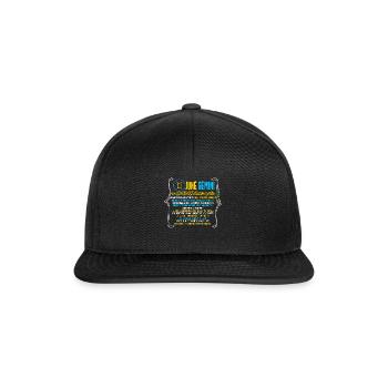 Sternzeichen-Shirt, Juni Zwillinge Sternzeichen Tee, - Snapback Cap - Schwarz/Schwarz - Vorne
