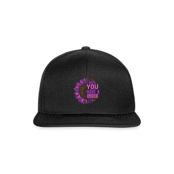Chemise positivité, j’espère que vous passerez une bonne journée - Casquette snapback - noir/noir - Devant