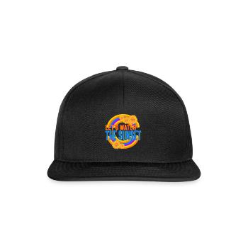 Positivity Shirt, Let's Watch The Sunset Rainbow - Snapback Cap - Schwarz/Schwarz - Vorne