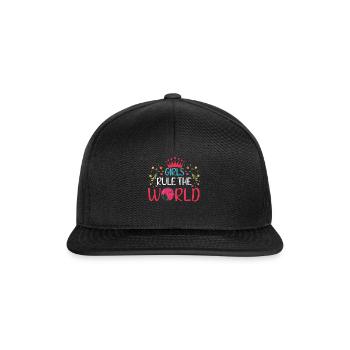 Girl World Feminist Feminism Rights Women Equality - Snapback Cap - black/black - Front