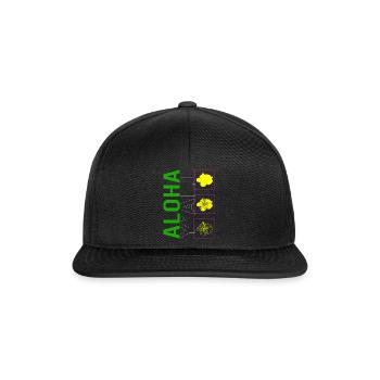 Chemise de plage, Aloha Y' All Floral Tee, Amoureux de la plage - Casquette snapback - noir/noir - Devant
