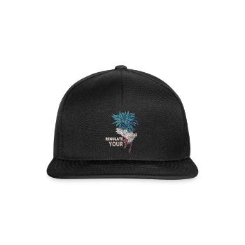 Regulate Your Cock Rooster Pro Choice Feminist - Snapback Cap - Schwarz/Schwarz - Vorne