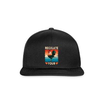 Regulate Your Cock Rooster Pro Choice Feminist - Snapback Cap - Schwarz/Schwarz - Vorne