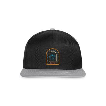 Chemise De camping familial 2022, vacances personnalisées à la plage - Casquette snapback - noir/gris - Devant