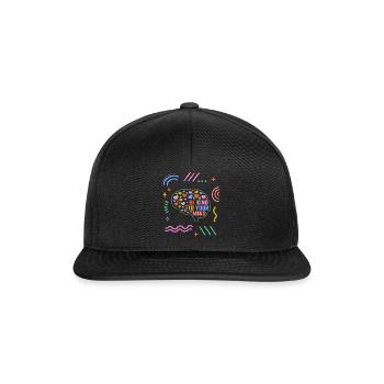 Positivity Shirt, Be Kind To Your Mind Mental - Snapback Cap - black/black - Front