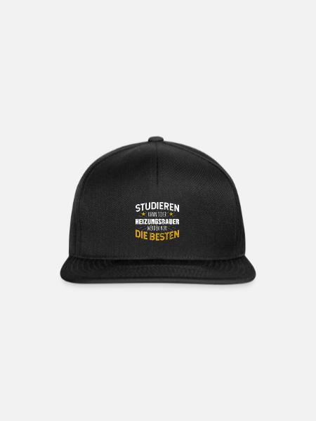 Heizungsbauer - Snapback Cap - Schwarz/Schwarz