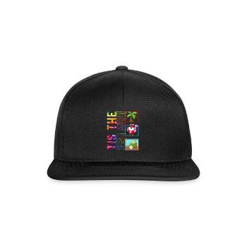 Weihnachten im Juli Hemd, es ist das Meer Sonne süß - Snapback Cap - Schwarz/Schwarz - Vorne