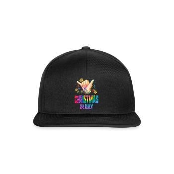 Christmas In July Hawaii Flower Beach Xmas Tree - Snapback Cap - black/black - Front