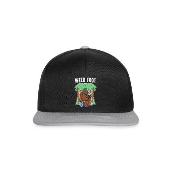 Marijuana Bigfoot Weed - Snapback Cap - black/grey - Front
