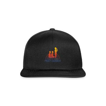 Hektik hart beten härteres Hemd, muslimisch betend - Snapback Cap - Schwarz/Schwarz - Vorne
