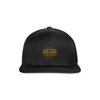 Chemise Boat Waves Sun Rays Lake Days, Lake Life - Casquette snapback - noir/noir - Devant
