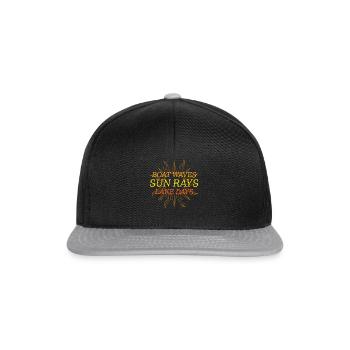 Chemise Boat Waves Sun Rays Lake Days, Lake Life - Casquette snapback - noir/gris - Devant