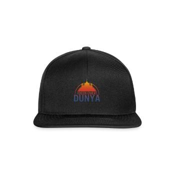 Deen Over Dunya Shirt, cadeau de prière de la mosquée musulmane - Casquette snapback - noir/noir - Devant