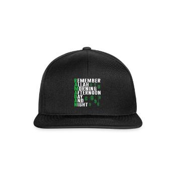 Ramadan-Hemd, muslimisches Tag-Nacht-Beten-Geschenk-T-Stück, - Snapback Cap - Schwarz/Schwarz - Vorne