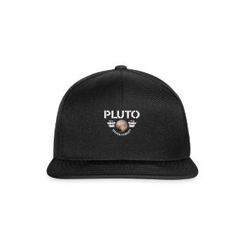 Never Forget Pluto Design Retro Style Funny Space - Snapback Cap - black/black - Front