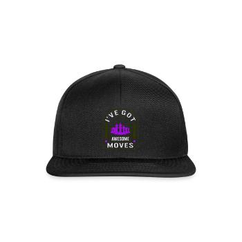 Chess Lover Shirt, I've Got Awesome Moves Chess - Snapback Cap - Schwarz/Schwarz - Vorne