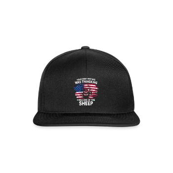 Your first Mistake was thinking I was a Sheep - Snapback Cap - black/black - Front
