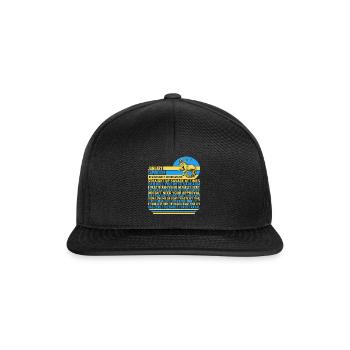 January Capricorn Facts Funny Zodiac Sign T Shirt - Snapback Cap - black/black - Front