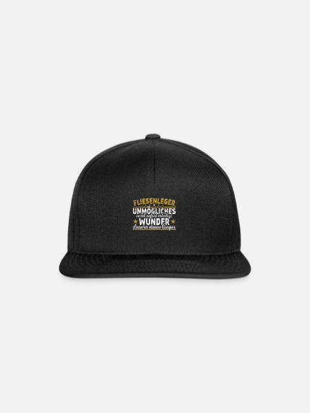 Fliesenleger - Snapback Cap - Schwarz/Schwarz
