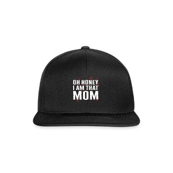 Chemise de maman, chérie je suis cette maman cœur fête des mères - Casquette snapback - noir/noir - Devant