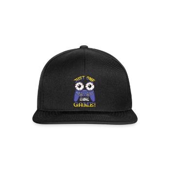 One More Play Game Video Game Lover Gaming - Snapback Cap - black/black - Front