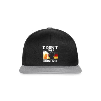 Ich Gebe Kein Schnitzel-lustiges Deutsches Zitat - Snapback Cap - Schwarz/Grau - Vorne