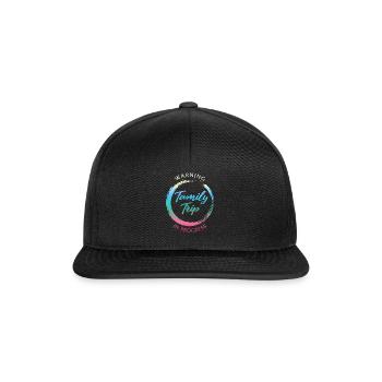 Chemise de voyage en famille, Avertissement en cours, Drôle - Casquette snapback - noir/noir - Devant