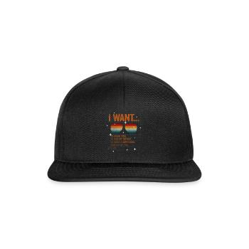 I Want To Break Free Ride My Bicycle - Snapback Cap - black/black - Front
