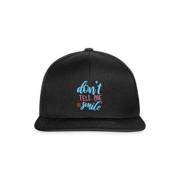 Tell To Smile Féminisme Droits Femmes Égalité - Casquette snapback - noir/noir - Devant
