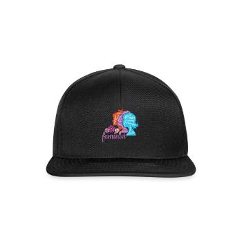 Féminisme féministe intelligent Droits Égalité des femmes - Casquette snapback - noir/noir - Devant