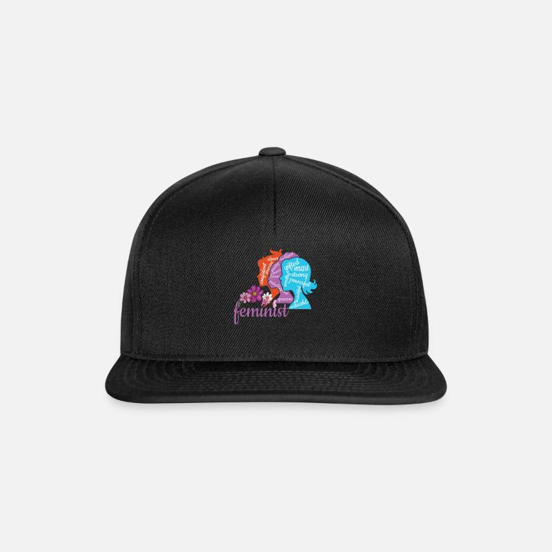 Smart Feminist Feminism Rights Womens Equality - Snapback Cap - Schwarz/Schwarz