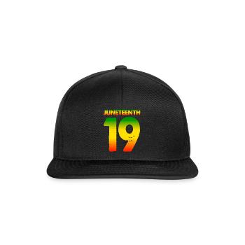Juneteenth June 19 Black African Ancestry - Snapback Cap - black/black - Front