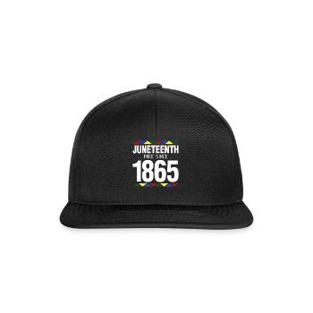 Juneteenth Pride BLM Black History - Snapback Cap - black/black - Front