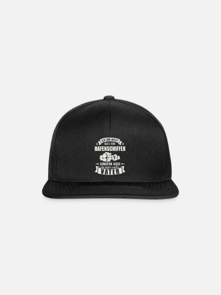 Hafenschiffer - Snapback Cap - Schwarz/Schwarz