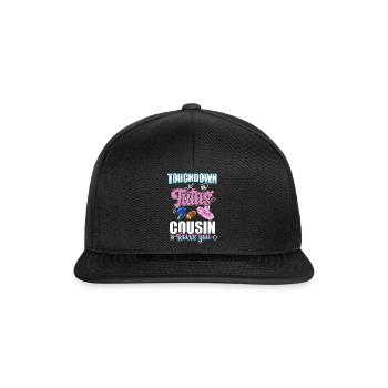 Touchdown or Tutus Cousin Loves You - Snapback Cap - Schwarz/Schwarz - Vorne